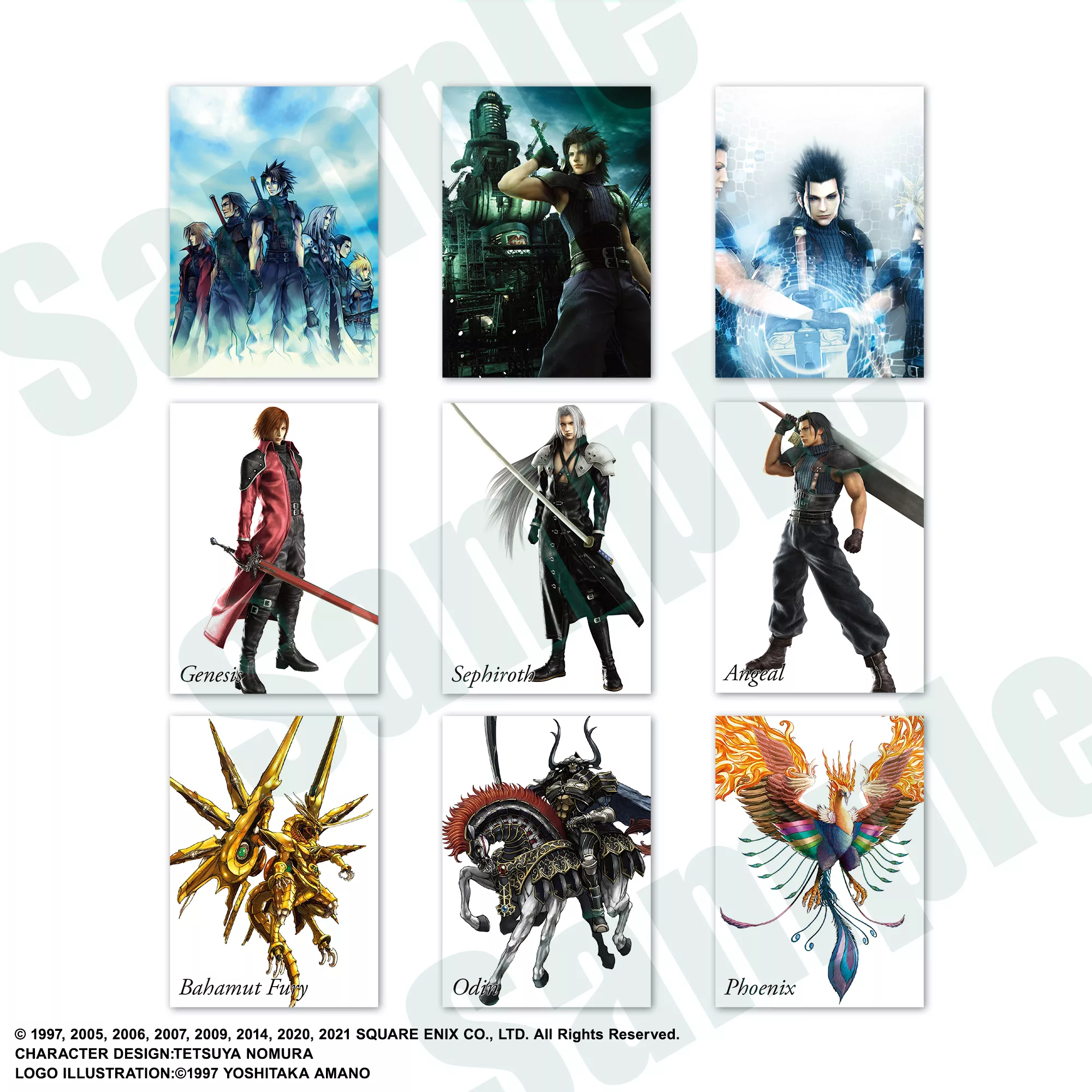 Final Fantasy VII Standing Card, Personagens do jogo, Enfeites
