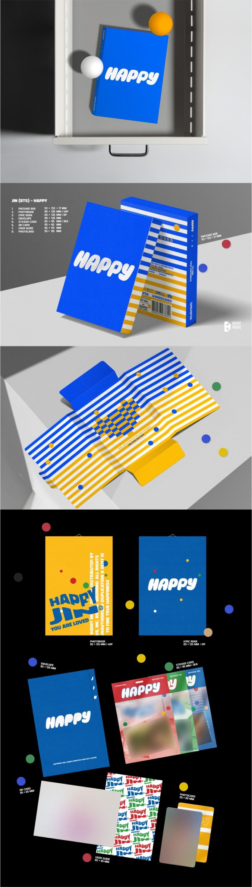 BTS - JIN - HAPPY (WEVERSE ALBUMS VER.)