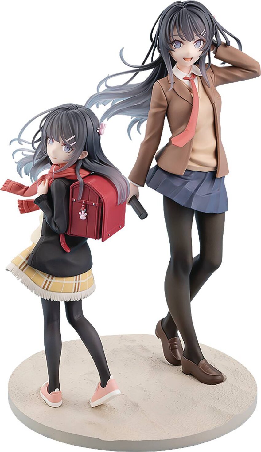 RASCAL DOES NOT DREAM MAI HIGH SCHOOL & KNAPSACK KID FIGURE