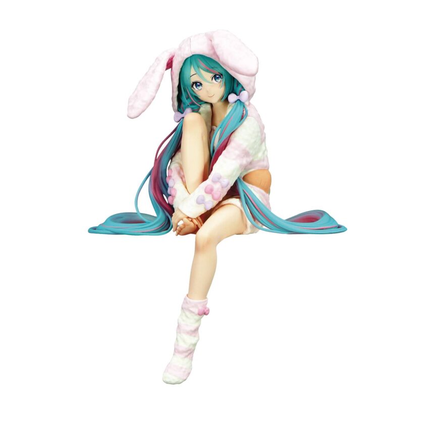 HATSUNE MIKU RABBIT EAR HOOD PAJAMA NOODLE STOPPER FIGURE