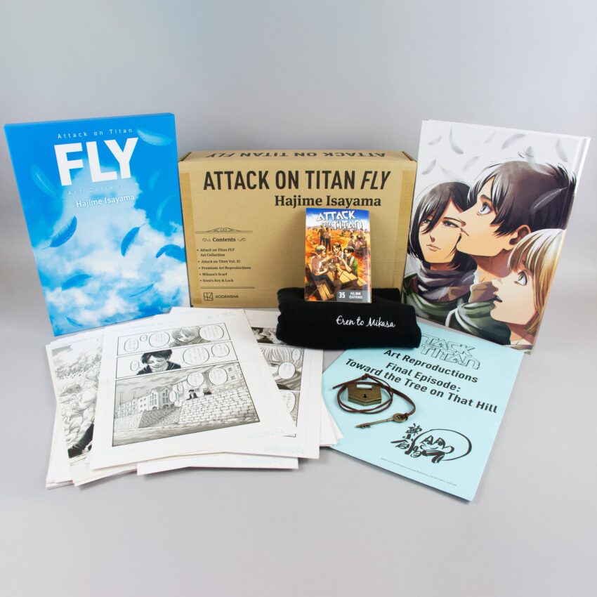coming soon: ATTACK ON TITAN GN VOL 35 FLY COLLECTOR'S BOX SET. EST SHIP DATE JUNE 2025