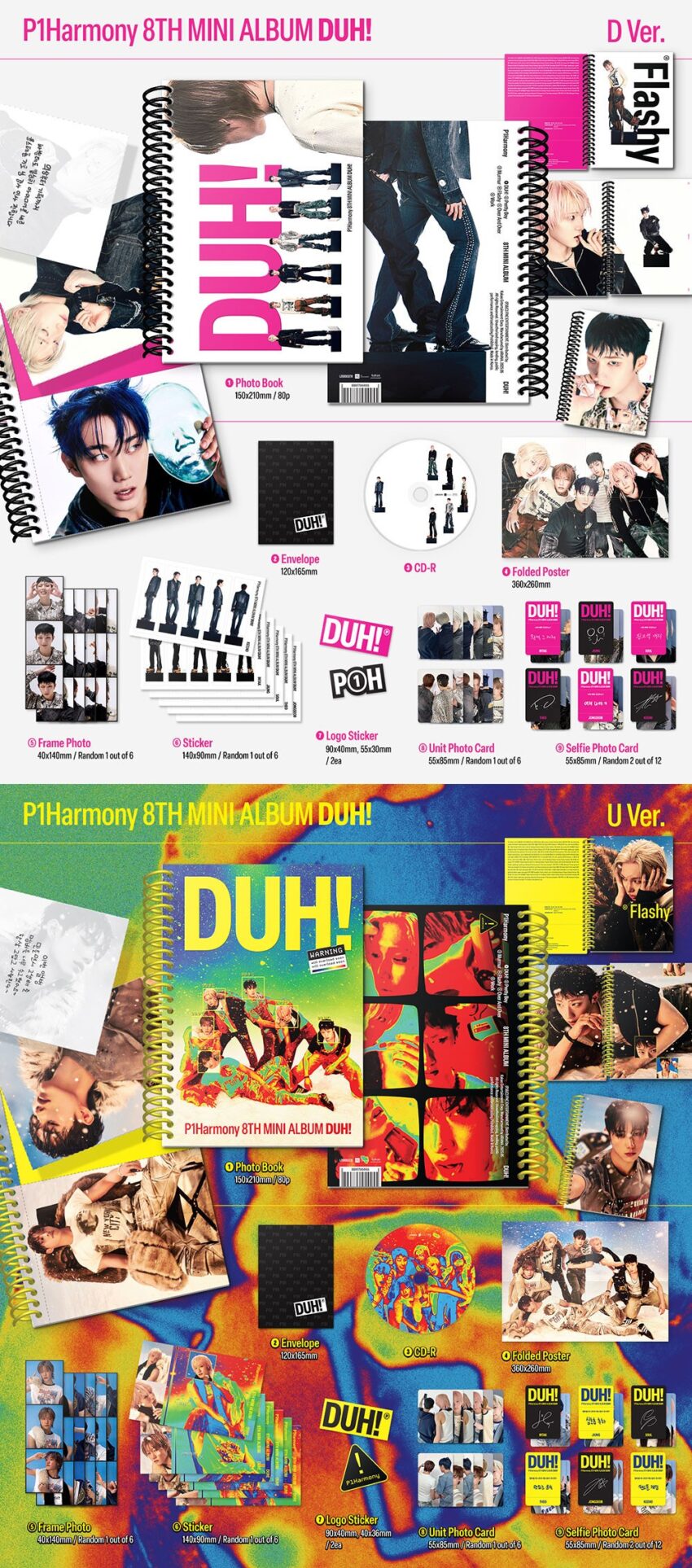 P1HARMONY - [DUH!] (8TH MINI ALBUM) A RANDOM VER.