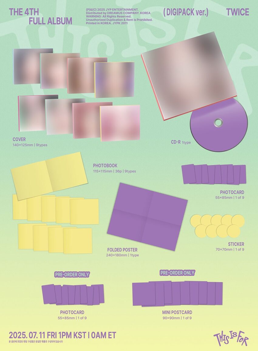 Pre-order - TWICE - [THIS IS FOR] (THE 4TH FULL ALBUM) (DIGIPACK VER.)