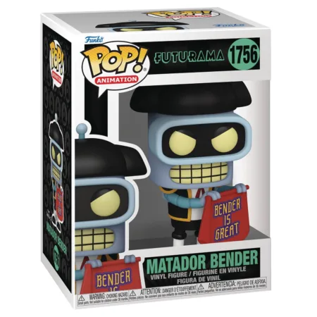 Pre-Order: POP TV FUTURAMA S4 BENDER MATADOR VIN FIGURE. Estimate Ship Date November 2024