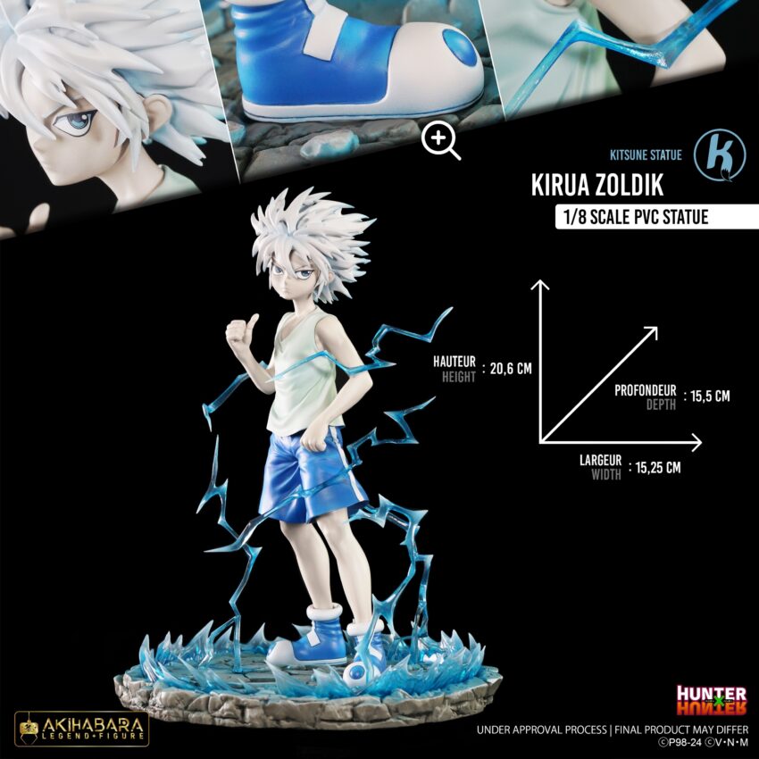 Pre-Order: HUNTER X HUNTER KIRUA ZOLDIK 1/8 SCALE PVC STATUE. Estimate Ship Date September 2025