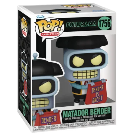 Pre-Order: POP TV FUTURAMA S4 BENDER MATADOR VIN FIGURE. Estimate Ship Date November 2024