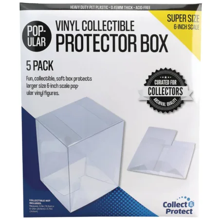 Pre-Order: VINYL COLLECTIBLE 6IN SOFT COLLAPSIBLE PROTECTOR BOX 5 PK. Estimate Ship Date November 2024