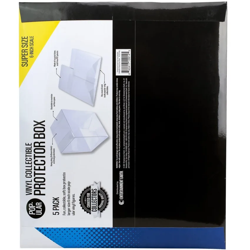 Pre-Order: VINYL COLLECTIBLE 6IN SOFT COLLAPSIBLE PROTECTOR BOX 5 PK. Estimate Ship Date November 2024
