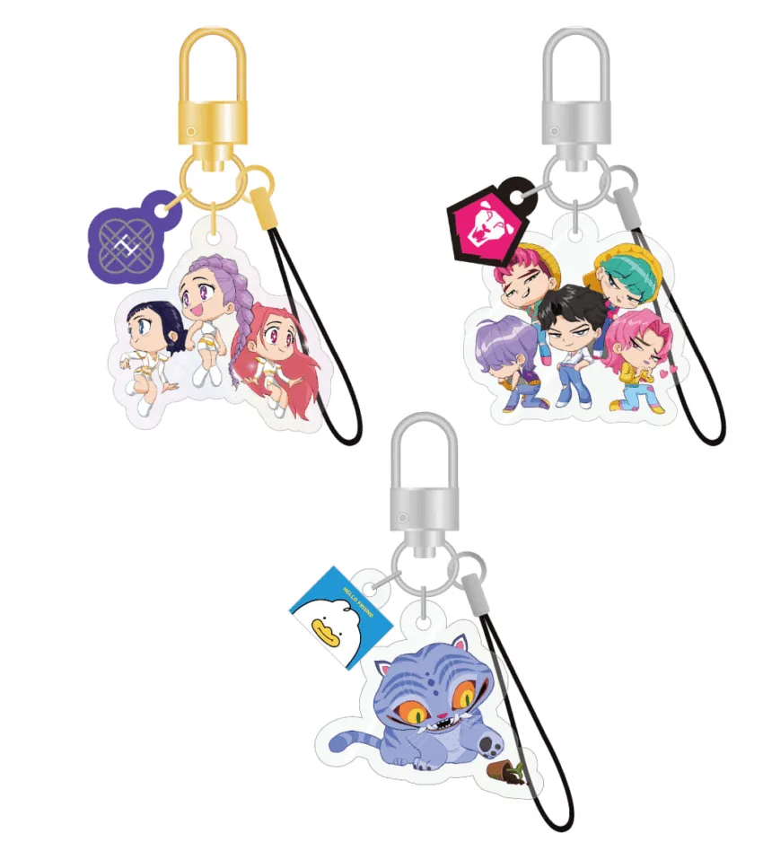 PRE-ORDER: [KPOP DEMON HUNTERS] OFFICIAL LIGHT STICK KEYRING CHARM - SAJA BOYS VER.