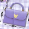 Kuromi Long Strap Shoulder Plate Bag with Handle - Purple