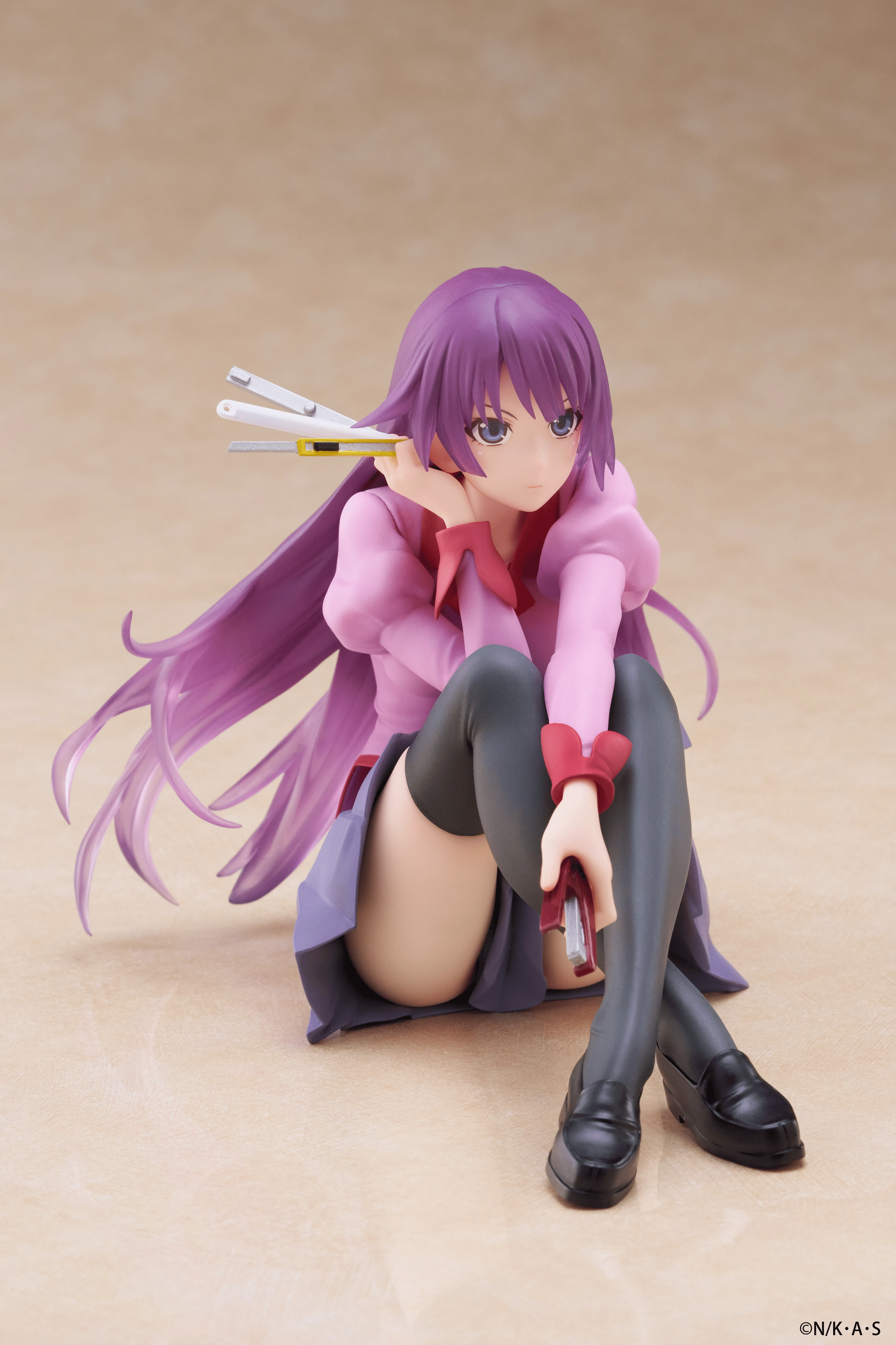 Pre order: Monogatari Series Hitagi Senjougahara Desktop Cute Figure. EST SHIP DATE AUG 2026