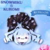 Snow Miku x Kuromi Mochipico PyokoKyun Scrunchie (Snow Miku Smile)