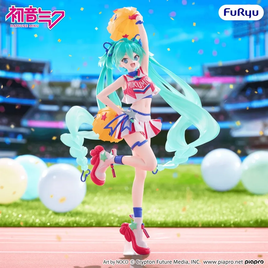 Pre order: Hatsune Miku Cheerleader version Muchute Figure. EST SHIP DATE FEB 2027