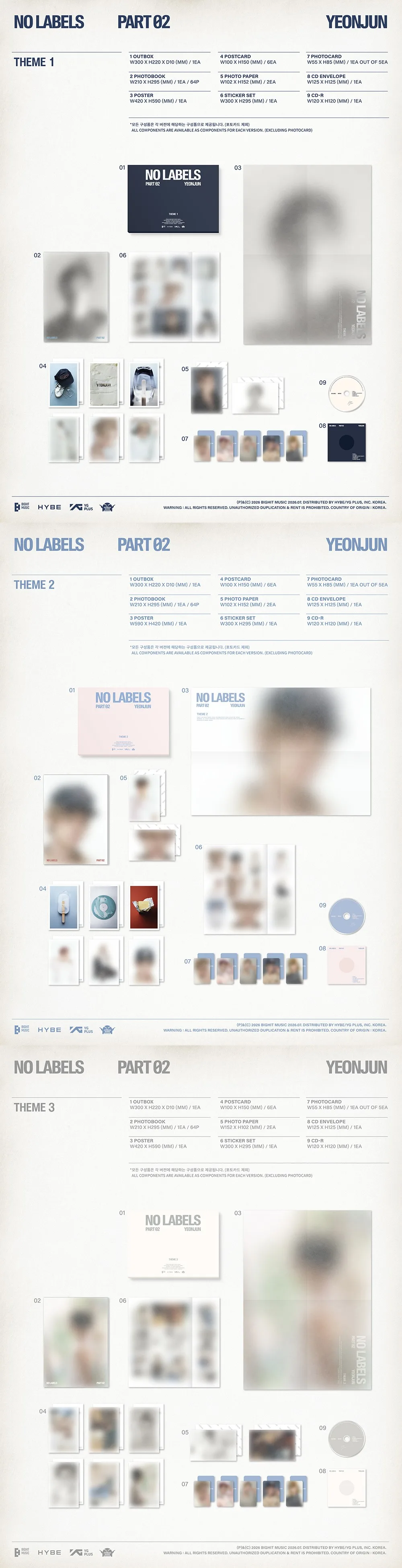 COMING SOON: YEONJUN - 'NO LABELS : PART 02'. (A Random Version). EST SHIP DATE AUG 2026