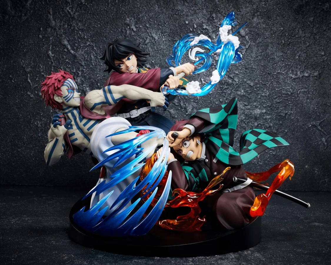 Pre order: Demon Slayer Kimetsu no Yaiba Tanjiro Kamado & Giyu Tomioka & Akaza Figure. EST SHIP DATE JUL 2027