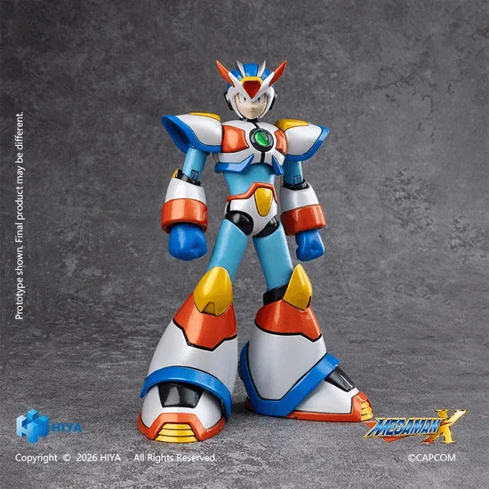 Pre order: Mega Man X series X Max Armor Non-scale Exquisite Basic Series Action Figure. EST SHIP DATE DEC 2027